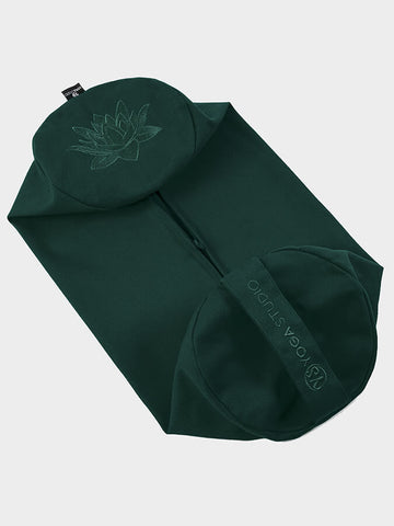 Yoga Studio Replacement Round Lotus Bolster Outer Cushion Cover Teal Green